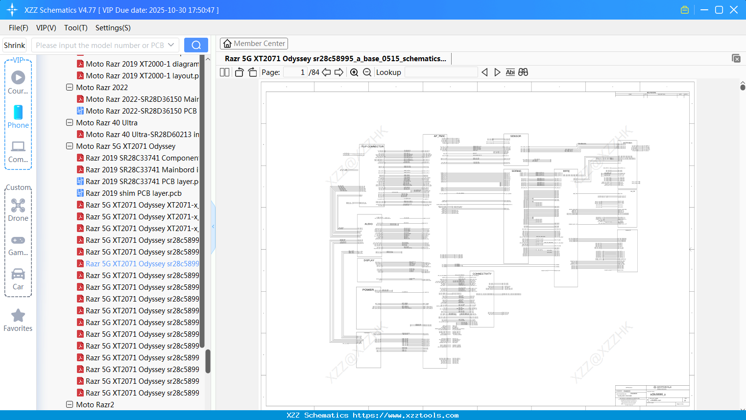 Motorola Razr 5G XT2071 Odyssey Sr28c58995_a_base_0515_schematics